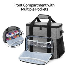 CURMIO Coffee Maker Carrying Bag Compatible for Keurig K-Mini or K-Mini Plus, Single Serve Coffee Machine Travel Bag for K-Cup Pods, Gray (Bag Only)