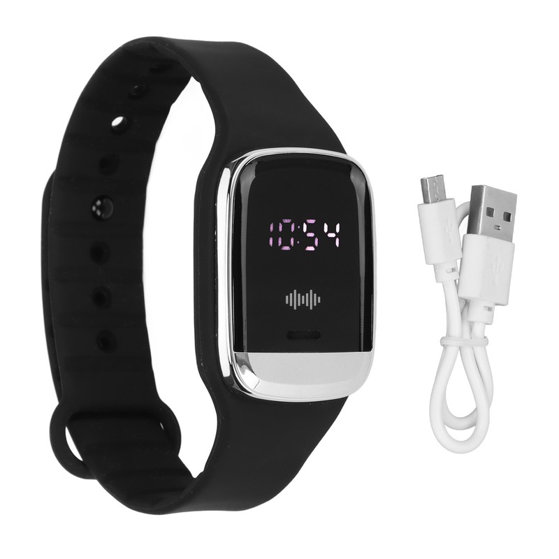 Mosquito Repellent Watch Bracelet Time Display Temperature Measurement Stylish Ultrasonic