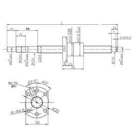 AOMIKITSTU Ball Screw 1 Piece, SFU1204-300 mm Threaded Spindle with Ball Nut, Ball Screw for CNC Machine Tools, Automation Equipment