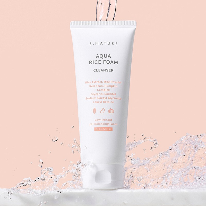 Esnature S-Nature Aqua Rice Mildly Acidic Cleansing Foam 80ml /