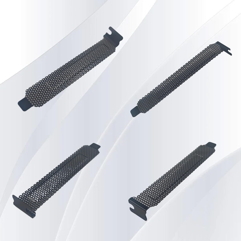Runseaway 12PCS PCI Slot Covers Black Zinc-Plated Steel Vented Dust