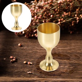 ABOOFAN Big Gold Altar Chalice Cup, Brass Goblet Wine Glasses Communion Decoration Church Cup Copper Ritual Chalice Communion Cup Renaissance Medieval Royal Wine Goblet