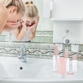 11-Piece Travel Bottle Set (30/50/60/80 ml) - Refillable Bottles for Shampoo, Shower Gel & Creams - Liquids Container for Hand Luggage - Ideal for Toiletries, Cosmetics & Travel