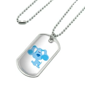 Happy Blue's Clues Military Dog Tag Pendant Necklace with Chain