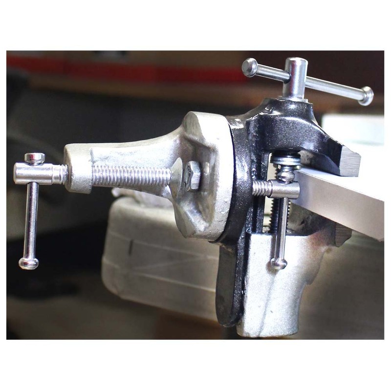 BENCH WIZARD Swivel Base Table Vise | Dual Texture Jaws