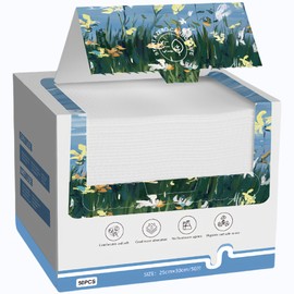 Face Towel, 10" × 12" Soft Biobased Face Towels XL, OEKO-TEX Certified, Ultra-Soft Disposable Cleansing Makeup Remover Dry Wipes for Sensitive Skin,