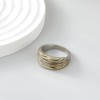 Mytys 2 Tone Intertwined Crossover Statement Ring Fashion Chunky Band