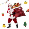 Shappy Large Christmas Santa Gift Sack with Cord Drawstring, Red