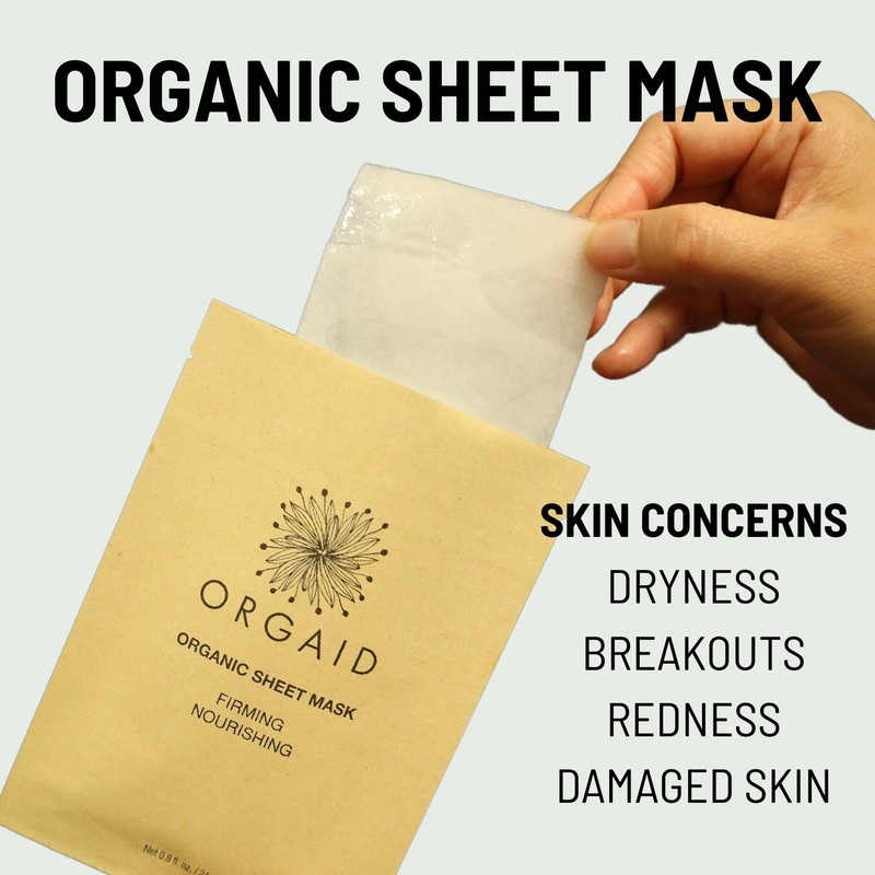 ORGAID Organic Sheet Mask | Made in USA (Assorted Multi-pack,