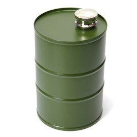 GoodsLand GD-DRUMKAN-GR 25.5 fl oz (750 ml), Drum Can, Fuel Bottle, Oil Lantern, Portable, Fuel Container, Camping, Outdoors, Stylish,