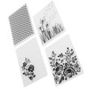 Acouto 4Pcs Plastic Embossing Folders DIY Card Making Scrapbooking Embossed Template Paper Craft Stamps for Card Making Rubber Embossing Folders Plates Clearance 5x7 Holiday DIY Plastic T