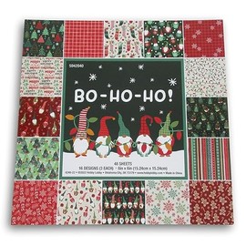 Christmas Gnomes ''Bo-Ho-Ho'' Paper Stack Pack - 6 x 6 Inches