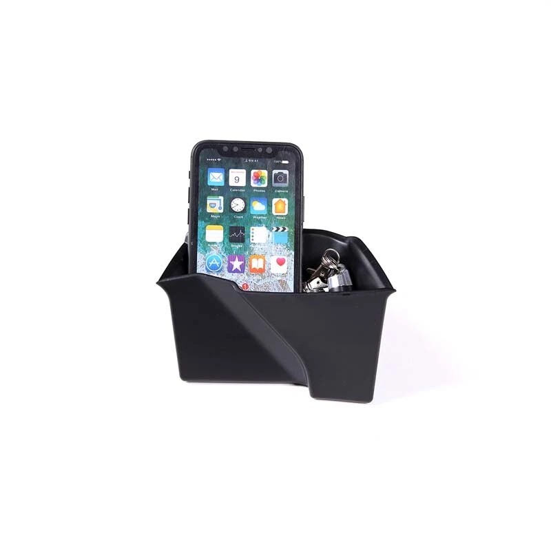 car-attention Black inner door armrest storage box trim Fit For