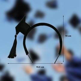 YUEcthynous Mini Doctor Hat Headband, Graduation Hat Hair Band, Graduation Season Headwear, Black Tassel Graduation Headband, Decoration Props for Graduation Party Performance