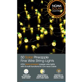 Noma 50 Solar Fine Wire Lights - Pineapple