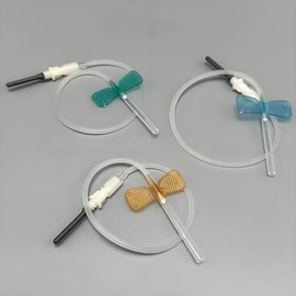 50-Count Veterinary Butterfly Collection Needles (with Luer Connector) – 21G, 23G, 25G – Individually Sterile Packaged (23G)