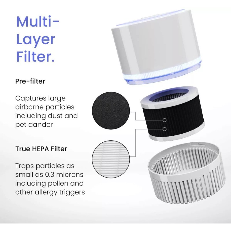 Pro Breeze Filtro De Reemplazo Hepa Repuesto Purificador Aire Pro