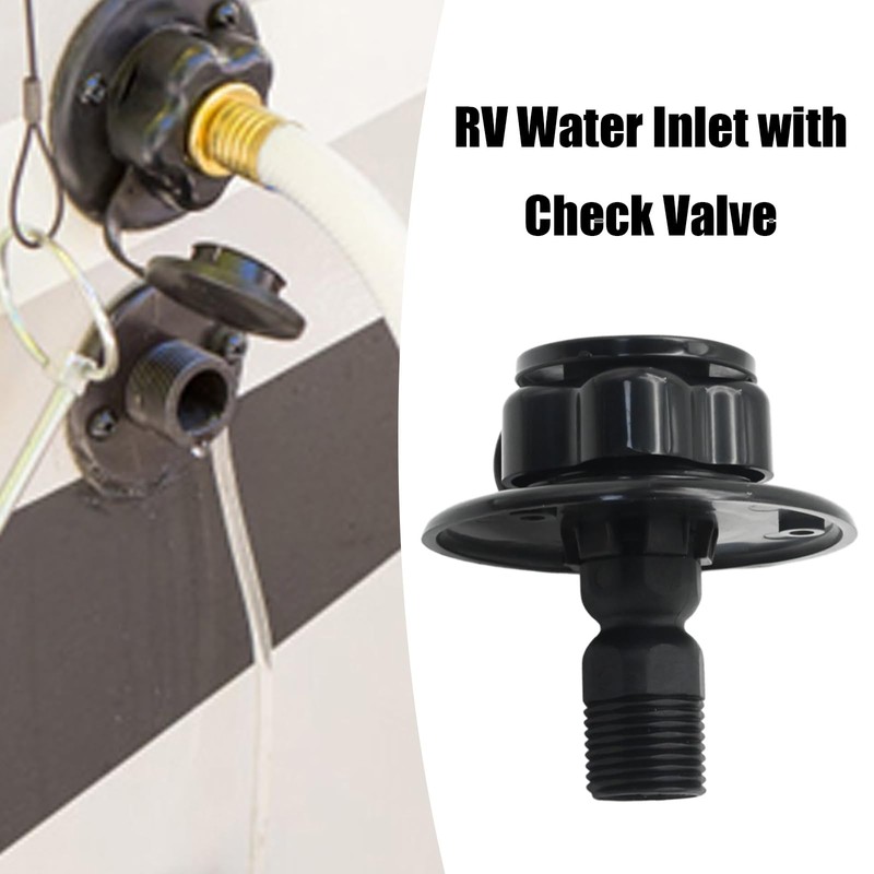 RV City Water Inlet with Check Valve, 1/2 inch BSP