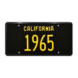 California Vintage Hot Rod | 1965 | Metal Stamped Vanity License Plate