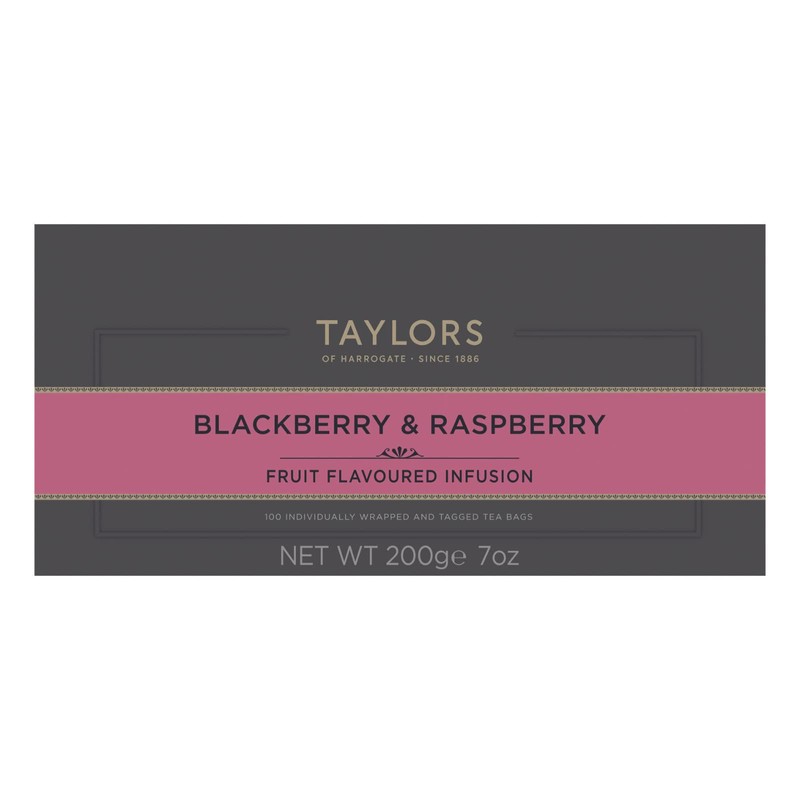 Taylors of Harrogate Blackberry & Raspberry Herbal Tea, 100 Count