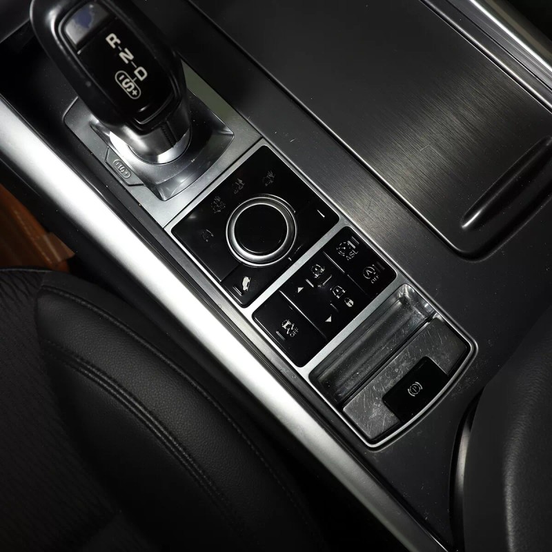 CSKT2022 Gloss Black Console Button Alloy Trim Cover Set For