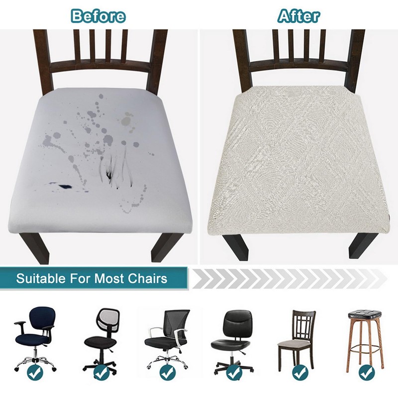SearchI Seat Covers for Dining Chairs, 4 Pack Stretchable Removable