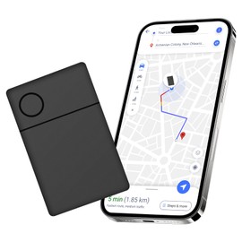 OFFCUP Item Finder, 1pcs 25mm Black Wallet Tracker Card, Smart Bluetooth Wallet Finder Compatible with Find My (iOS only), Locator for Luggage Suitcase Wallet Passport (Android Not Supported)