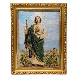 ValuueMax Saint Jude Thaddeus Image on Tapestry - 11 Inch Frame Wall Hanging Catholic Home Decor by moicla (#9528411)