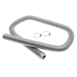 Ferizzia Exhaust Hose for Power Generators, 100 cm x 24 mm Car Stainless Steel Exhaust Pipe, Exhaust Pipe for Auxiliary Heaters with Two Stainless Steel Clips for Power Generators Diesel Heating