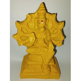 HEENA HOME DECOR Goddess VARAHI/VARAHI Amman/Lord VARAHI Devi Idols - POLYRESIN Idols Yellow Colour 11 CM Height