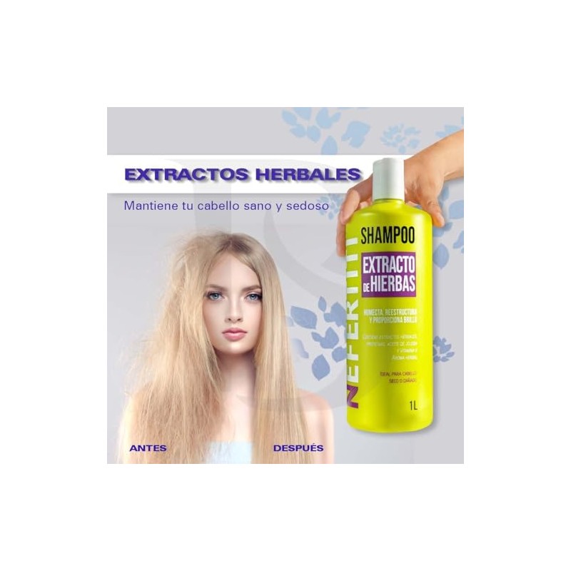 Nefertiti Shampoo Extracto De Hierbas 1 L