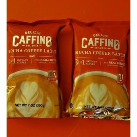 DELIZIO 2 PACK DELIZIO CAFFINO MOCCA COFFEE LATTE  3 IN 1 INSTANT COFFEE WITH MILK