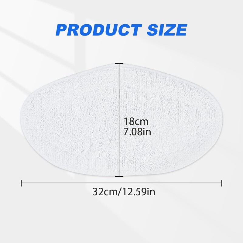 KEEPOW Washable Microfiber Cleaning Pads for Polti Vaporetto Steam Mops,