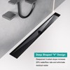 BARONAGE 28 Inch Linear Shower Drain, 2-in-1 Flat & Tile