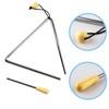 Triangle Hand Percussion with Striker,Rhythm Steel Triangles Music Instrument (7