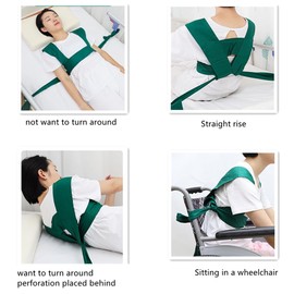 Elderly Bed Restraint Straps Dementia Patient Wheelchair Belt Anti-Fall Torso Support Vest Harness Band for Elderly Bedridden