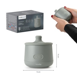 Nuvita Scaldabiberon Portatile Universale Nuvita 1162 Warm’n’Go con USB - Riscaldamento Rapido, 4 Impostazioni di Temperatura, Facile da trasportare con Chiusura Ermetica, Scalda fino a 8 Biberon