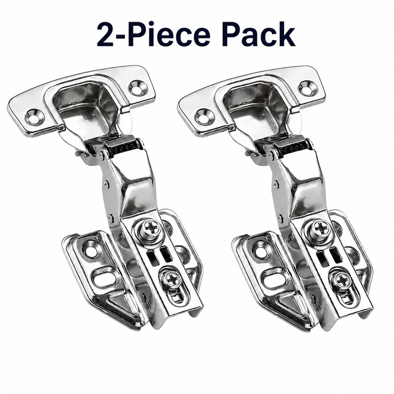 2 Pack Soft Close Cabinet Hinges, Stainless Steel Concealed Hydraulic