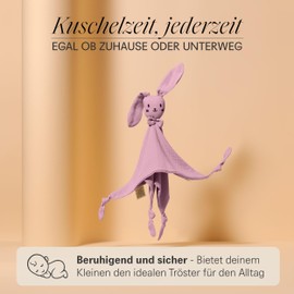 Mababu Baby Gift Set for Birth | Organic Cotton | Gift Set Cuddly Cloth, Teething Ring, Muslin Cloth & Bag | First Equipment for Newborns I Baby Gifts Boys & Girls I Gifts for Birth