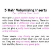 5 Hair Volumising Inserts Lifters Bumpits Black Volume Fringe Styling