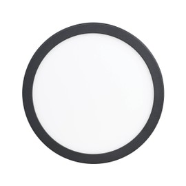 EGLO connect.z Fueva-Z Smart Home LED Bathroom Ceiling Light, Diameter 21 cm, ZigBee App and Voice Control, Light Colour (Warm White/Cold White), Dimmable, Metal Surface-Mounted Light, Black, IP44