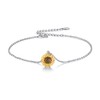 VONALA 925 Sterling Silver Daisy/Sunflower/Evil Eye/Butterfly Anklet Bracelets, Double Chain