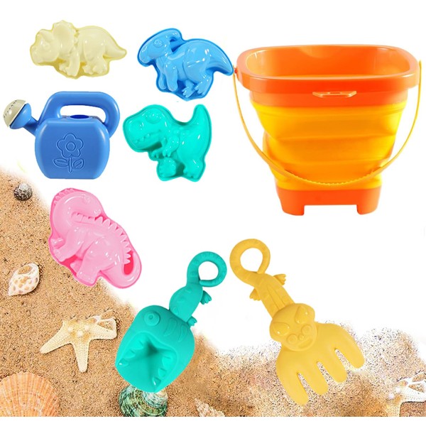 ChaneeHann Sand Toy from 1 Year, 8-Piece Set with Foldable