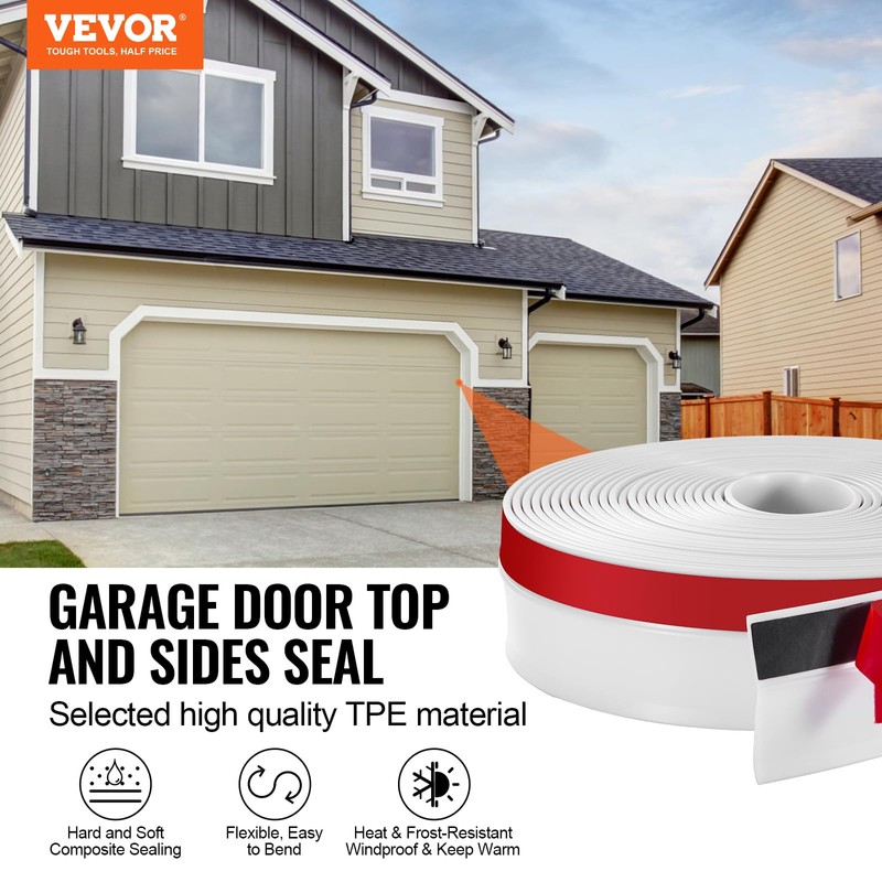 VEVOR Garage Door Seal Top and Sides Seal Strip, 34