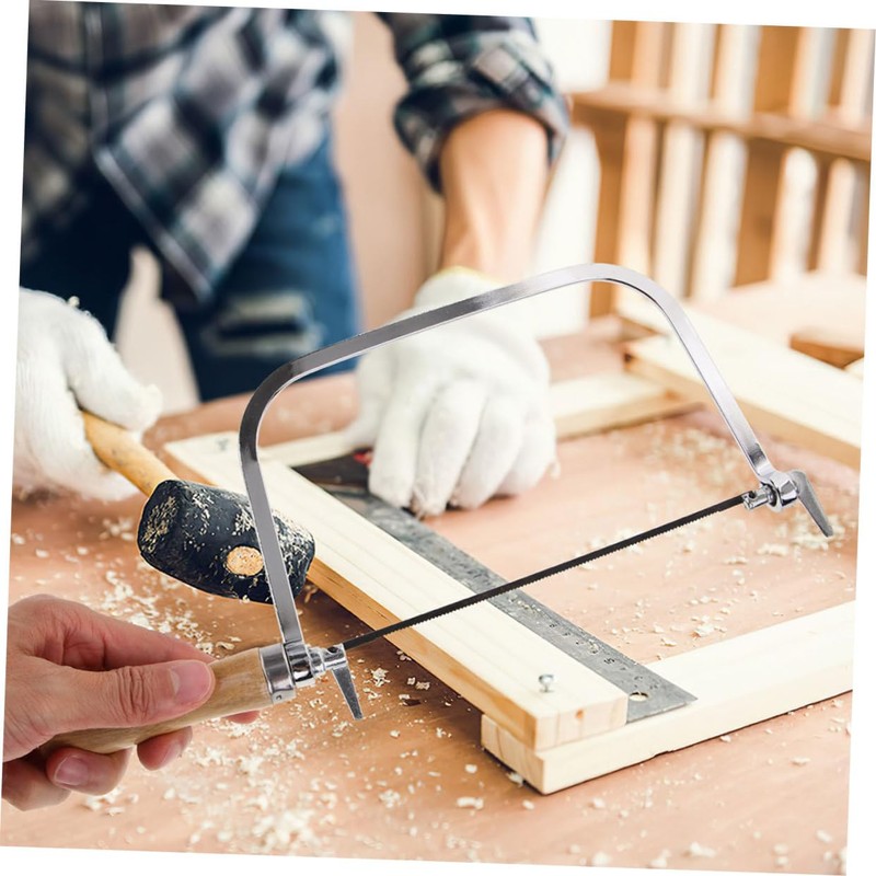 Mipcase 2 Sets Mini U Shape Coping Saw with Wooden