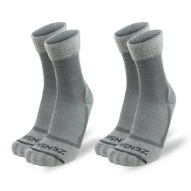 Zensah Calming Sleep Socks - Warm, Soft, Fuzzy, Wool, Thermal, Slipper Sock for Women (2 Pairs - Twilight, Large)