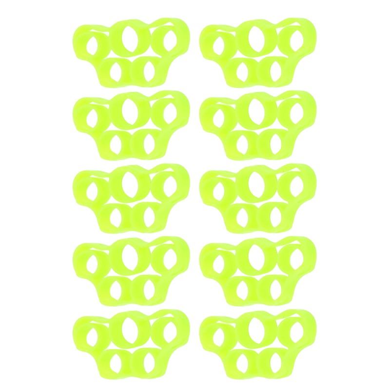 10Pcs Finger Exerciser 6.6LB Green Soft Flexible Silicone Portable Skin