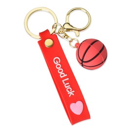 YALLNASL Inspirational Birthday Gifts for Basketball Players Girls Boys Good Luck Keychain Gift for Basketball Lover Gifts for Women Men Basketball Team Gifts for Coach Basketball Gifts Keychains