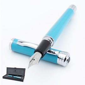 Monteverde USA Strata Fountain Pen Gift Set (Turquoise) Medium Nib + Bottled Ink - Exquisite Pen for Men & Women, Graduates, Executives, and Gifting
