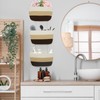 TeoKJ Over the Door Hanging Basket, 3-Tier Woven Cotton Wall-Mounted